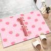 Princess Strawberry Design Area Rug Personalized Name- Non-Slip, Soft & Cozy Floor Mat for Living Room, Office - Indoor/Outdoor Carpet