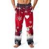 Мужские домашние брюки с принтом по всей поверхности, пижамные брюки для сна, длинные брюки, пижамные брюки