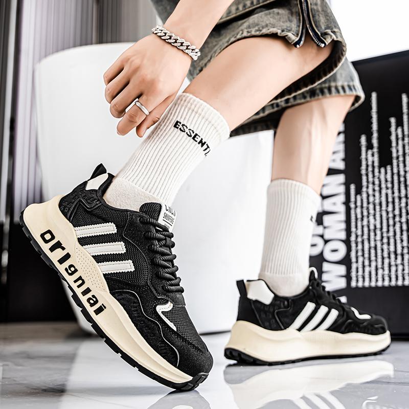 Новая мода мужская обувь Four Seasons удобная обувь для студентов и мальчиков трендовые мягкие подошвы дышащие повседневные кроссовки для бега