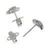 Vivienne Westwood Leonor Mini Heart Shaped Diamond Earrings Women earrings Silver Lavender-Purple 6201032O01P250
