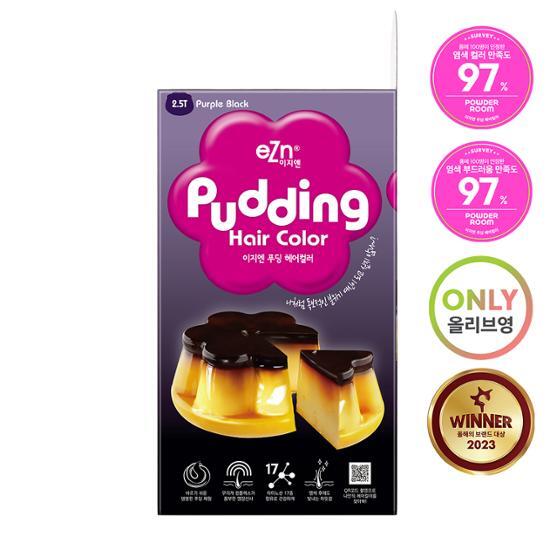 Easy N Pudding Hair Color 2.5 Фиолетовый Черный,Корейские средства для волос