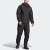 Adidas Костюм Xploric Parley Gore-Tex для активного отдыха, однотонный, с логотипом-буквой, водонепроницаемая куртка с капюшоном, брюки прямого кроя, мужской костюм, черный, HS0316