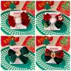 Cute Christmas Accessories Exquisite Bow Ribbon Barrettes Bow Christmas Deer Hairpin  Children