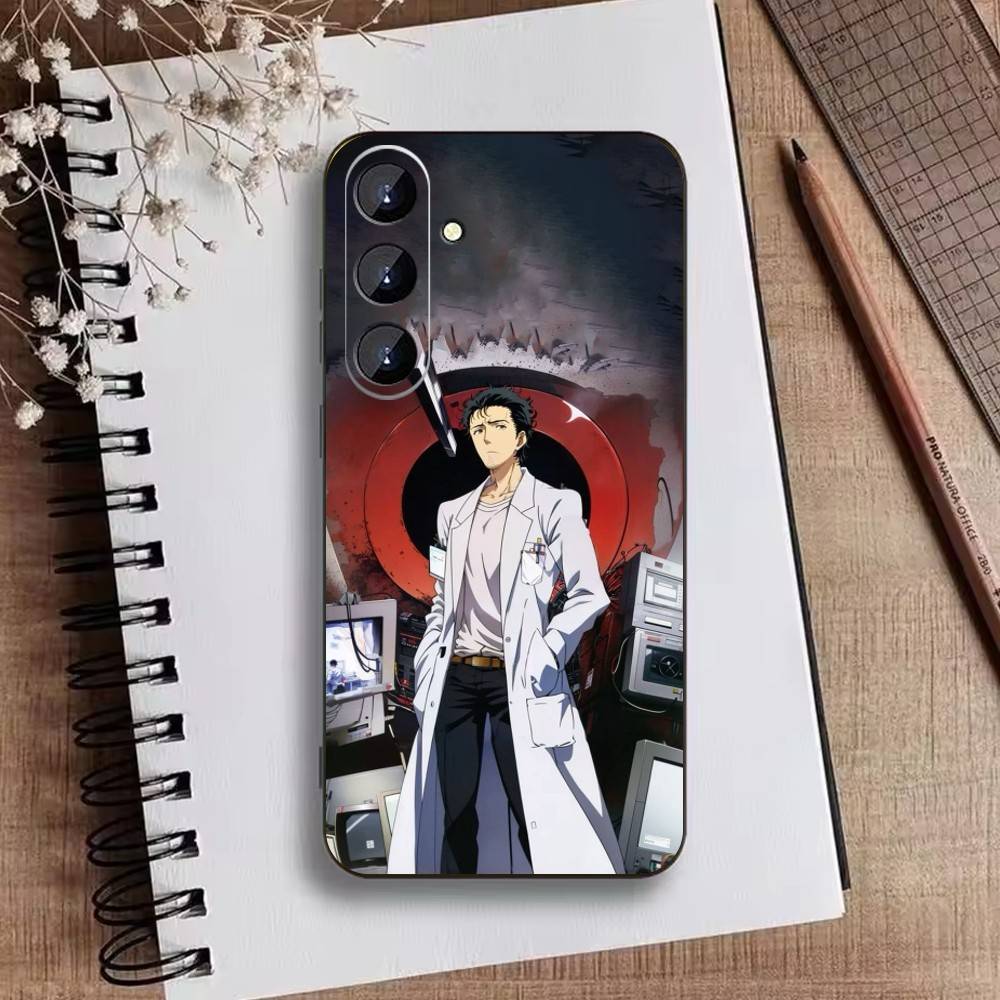 Чехол для телефона STEINS GATE F-Rintaro O-Okabe для Samsung Galaxy A73,21,22,32,71,53,52,51,80,5G Мягкий черный чехол