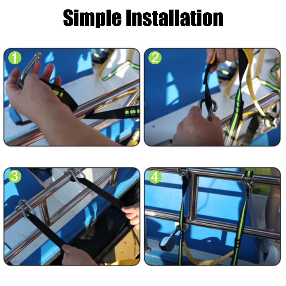 Мягкая штормовая лестница для посадки на борт, складная лестница для яхты, подвесная лестница для борта лодки, портативные аксессуары для резиновой лодки, 3/4/5 ступеней, веревочная лестница для лодки