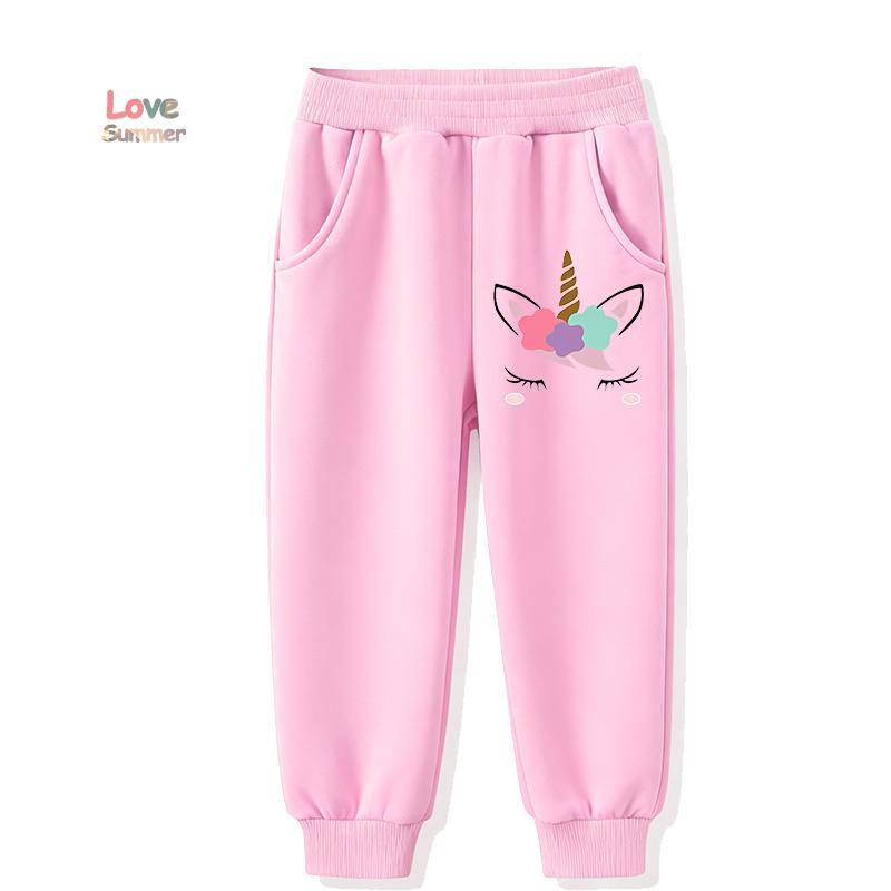 Девочкам 4-14 лет Милая футболка с принтом единорога Повседневная с коротким рукавом Удобная универсальная футболка Топы на лето 2026