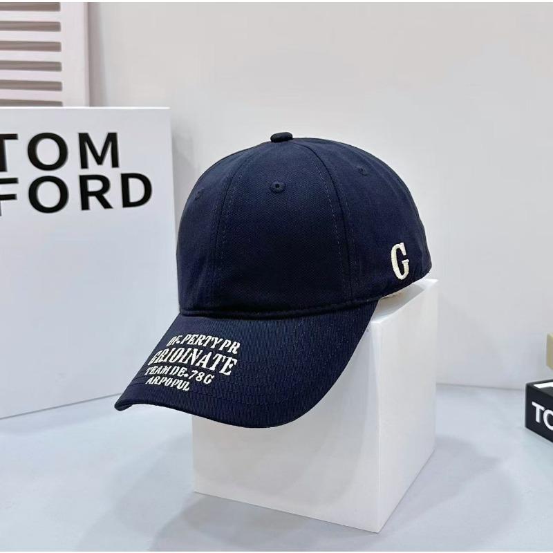 Baseball cap women's summer deep top fashion versatile face small letter embroidery sun hat sun protection cap men