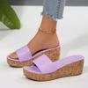 Мода Новые Летние Женские Повседневные Туфли на Платформе, Клиновидном Каблуке, Тапочки, Модные Сандалии-Гладиаторы с Открытым Носком, Женская Обувь, Шлепанцы, Мюли