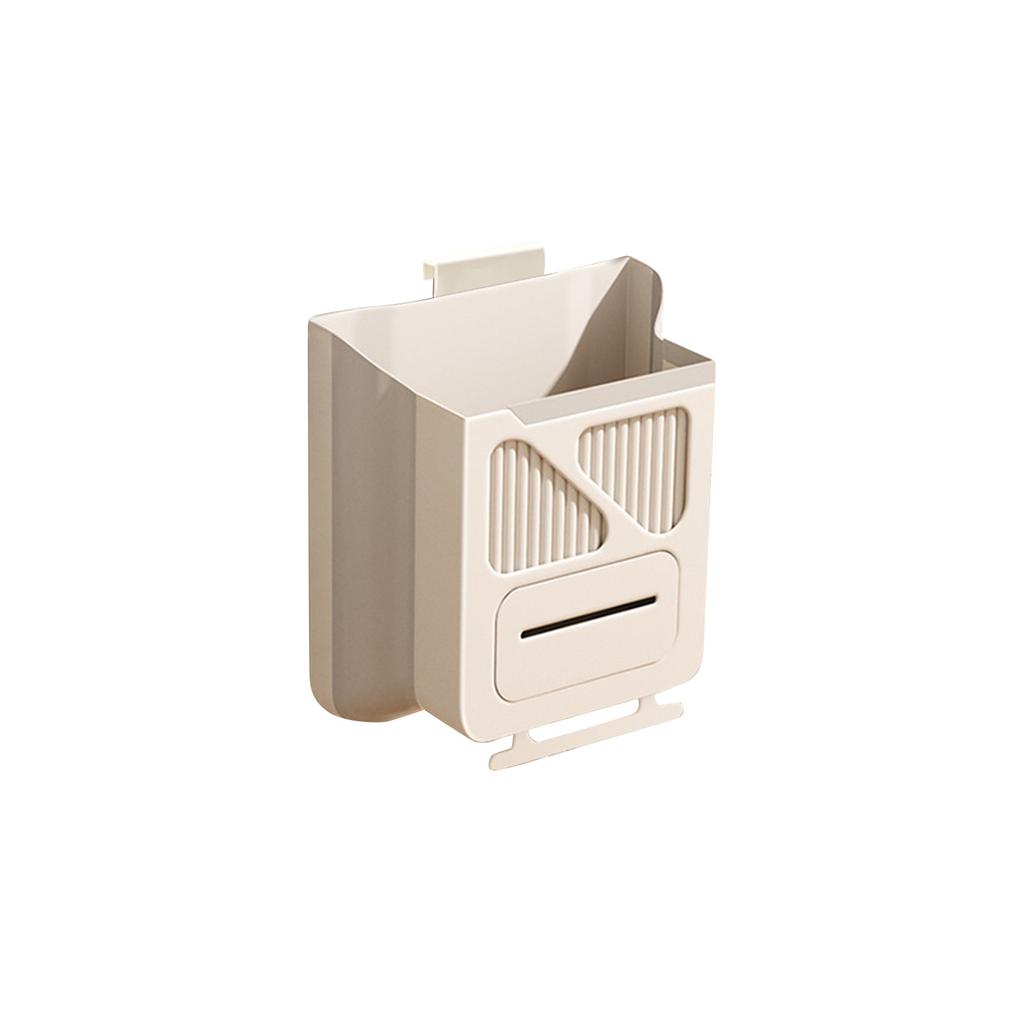 Настенный складной мусорный бак Компактный подвесной мусорный бак большой емкости Креативный кухонный мусорный бак с дозатором мешков для мусора для домашней школы