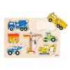 Goki Puzzle, Shape-Matching Wooden Educational Toy, Vehicle, Car, Ages 1+, Gollnest & Kiesel Lift-Out Puzzle, Construction Car (G57593)