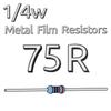 200 шт. 1/4 Вт металлопленочный резистор 33R Ом 36 39 43 47 51 56 62 68 75 82 91 100 120 150 180 200 220 240 270R Ом Ом 1% допуск Perintang WATT