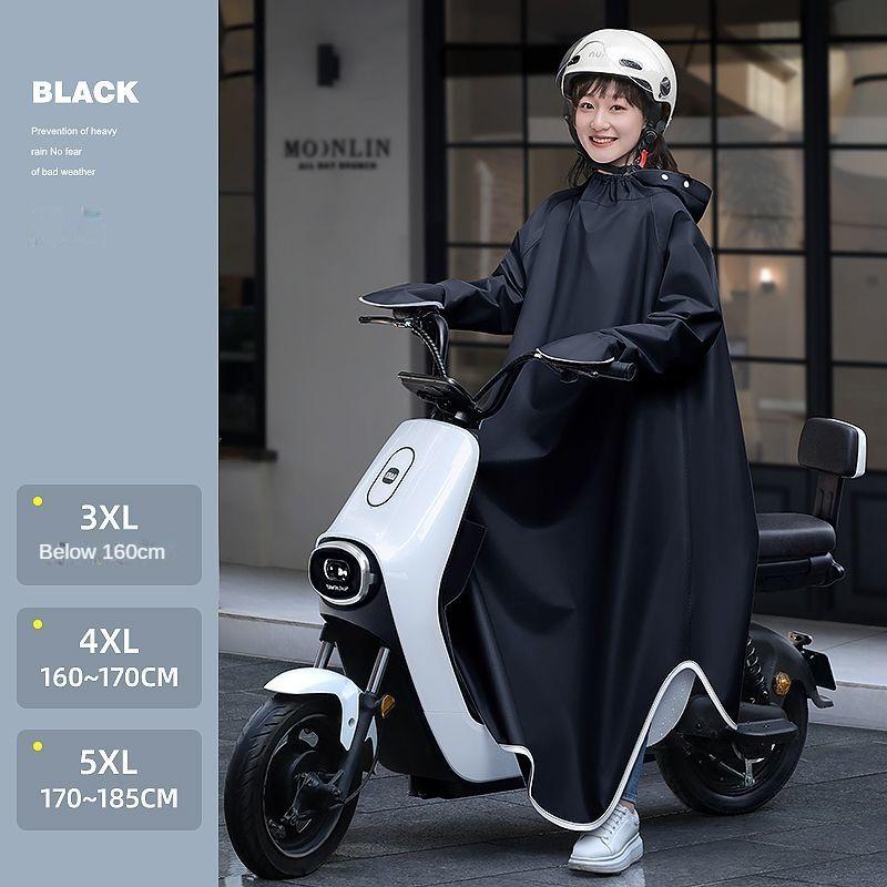 Плащ с электрической батареей, длинный плащ для мотоцикла унисекс, непромокаемый одиночный плащ для всего тела, пончо для верховой езды