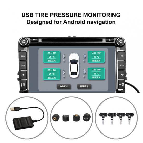USB-система контроля давления в шинах TY05/TY06 для навигации на Android