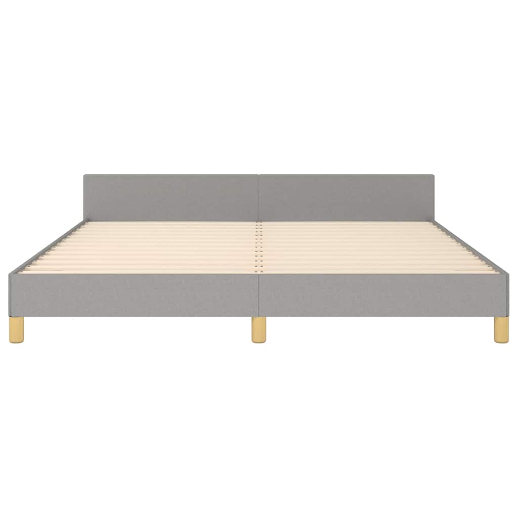 vidaXL Bettgestell ohne Matratze Hellgrau 180x200 cm Stoff