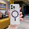 Подходит для Apple 16 Promax Акриловый Магнитный Чехол для Телефона Прозрачный и Желтеющий Чехол для IPhone 15 с Полной Защитой