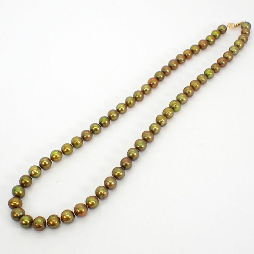 [Б/у] Ожерелье из пресноводного жемчуга с переливающимся жемчугом [m1-2]