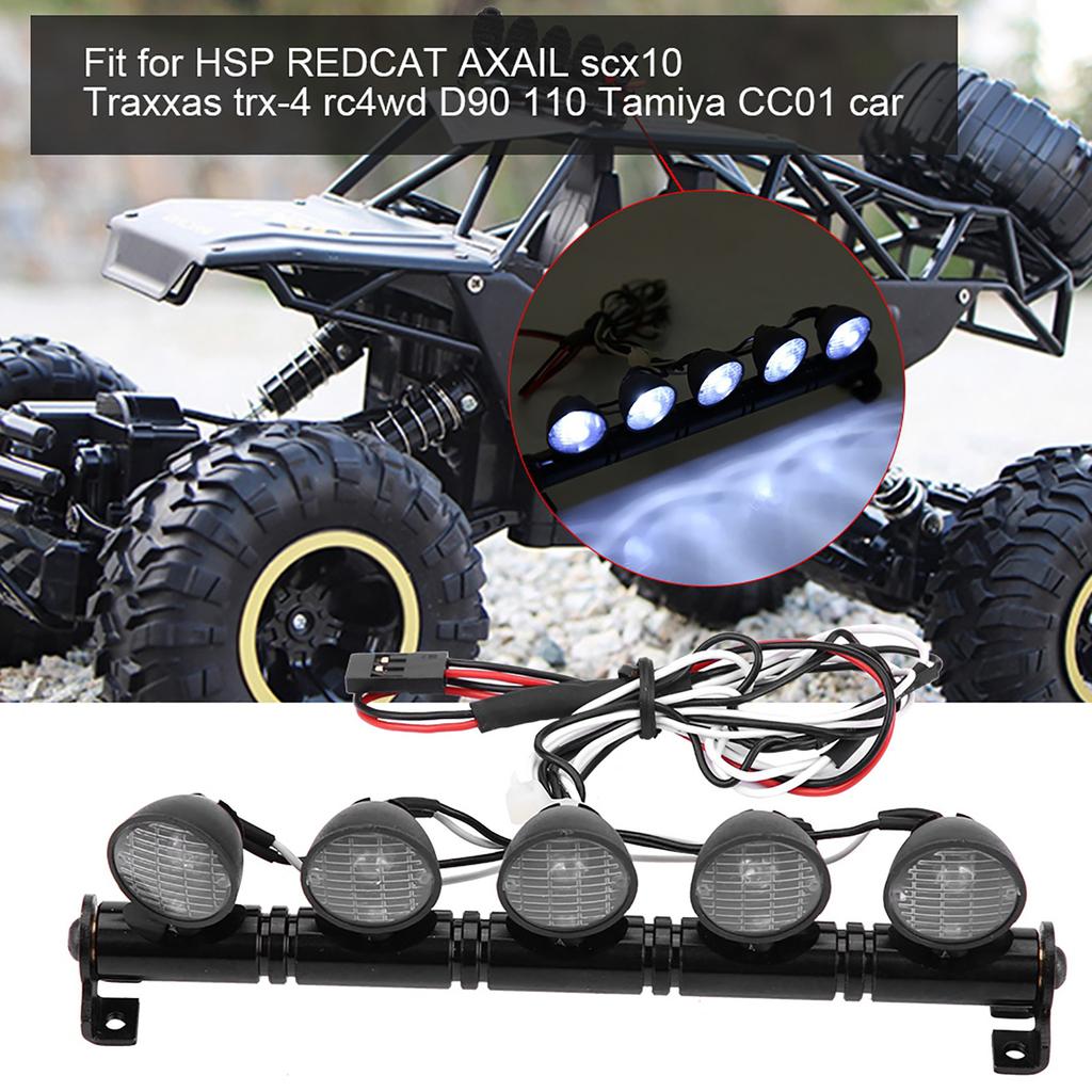 5 LEDs Light Bar Headlight Lamp Accessory Part for AXAIL Scx10 Traxxas RC Car