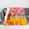 Bad Bunny Collage Puerto Rico Blankets Flannel Print  Breathable Lightweight Throw Blankets for Bed Outdoor Bedspread