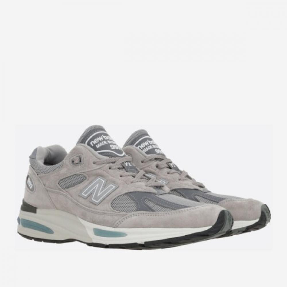 New Balance Grey Suede   Mesh Reflective Low Top Sneakers U991gl2 Greyd
