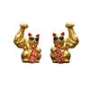 Большая Мускулистая Рука Счастливый Кот Фигурка Новинка Коллекционная Креативная Скульптура для Современной Полки Витрины Прилавка Книжного Шкафа Стола
