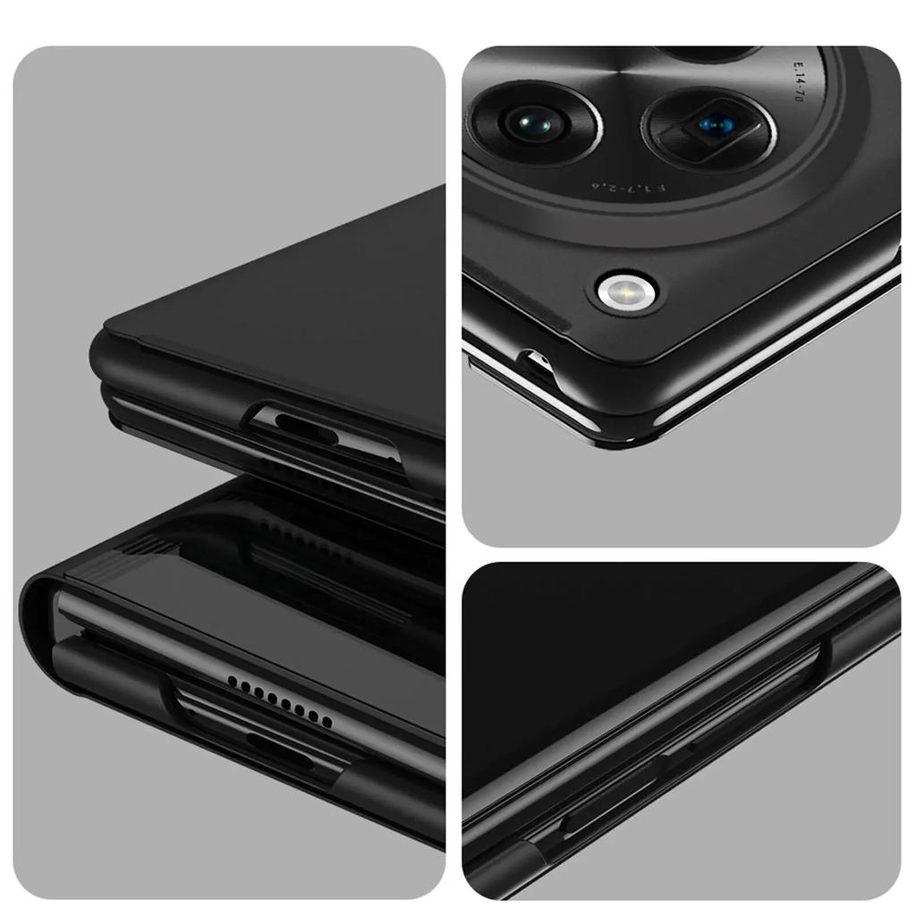 Smart View Mirror Flip Case for Honor 200 Pro 90 Smart Lite 5G Open Cover Stand Fold Shockproof As Holder Ultra Thin Protector