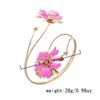Vintage Style Enamel Flower Cuff Armlet Gold Color Open Arm Ring  Special Occasion