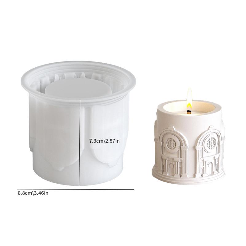 Building Storage Jar Silicone Mold With Lid 3D Concrete Casting Mold Diy Candle Flower Pot Making Supplies Craft Mold