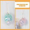Glass Easter Egg Ornaments Stained Glass Easter Egg Ornaments Hanging Iridescent Ball Glitter Easter Eggs Pastel Egg Spring Tree Decorations,2pcs