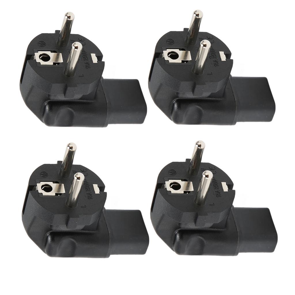 4pcs 4.8mm To IEC320 C13 Converter 90 Degree Power Plug Adapter for Laptop Power Adapters