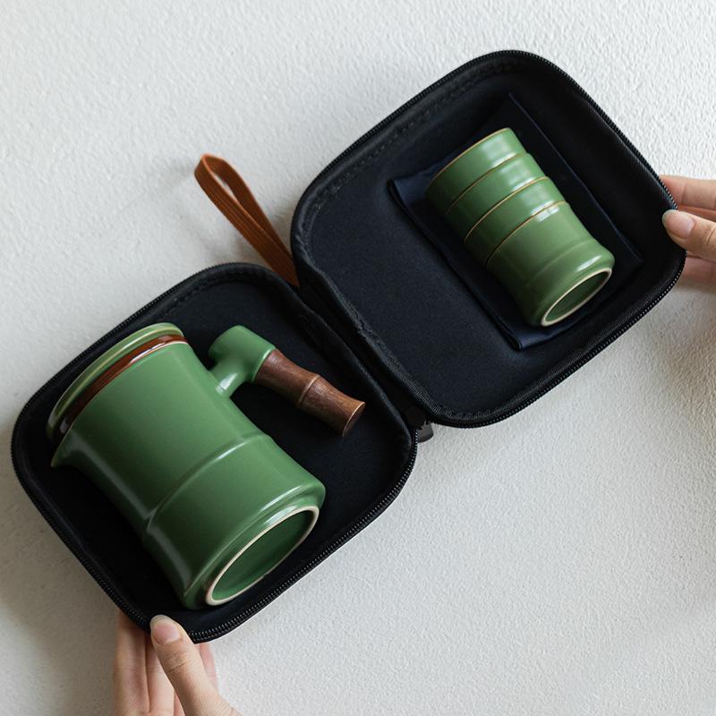 Gaosheng Travel Kung Fu Teacup Tea Set High-end Business Commemorative Gift Box for Leaders