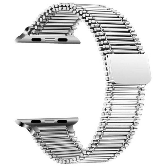 Bracelet - MY-MONTRE - Apple Style - Acier inoxydable L304 - Argenté - Compatible 38/40/41/42/44/45/49mm