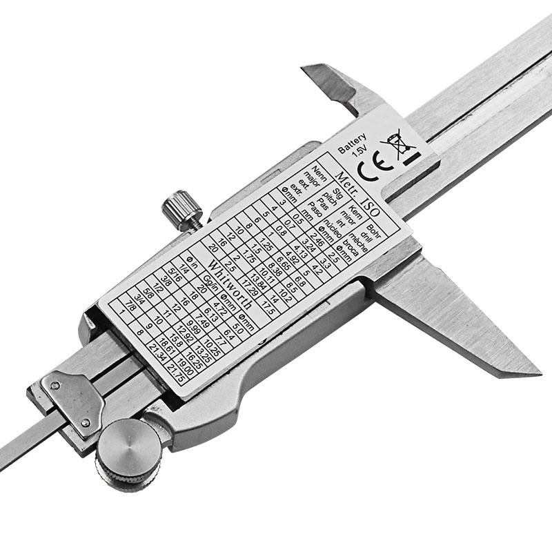 Digital Metal Caliper Stainless Steel Vernier Calipers Electronic Micrometer Ruler Depth Measuring Tool Gauge Instrument