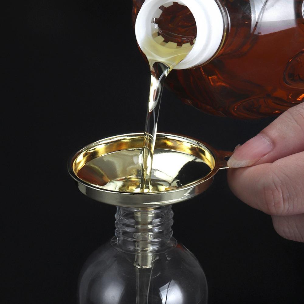 Gold/silver Oil Funnel Mirror Polishing Wine Funnel Mini Kitchen Funnels  Canning