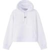 EA7 Худи с длинным рукавом и принтом логотипа, однотонное, женское, белое 6RTM05-TJCQZ-0102
