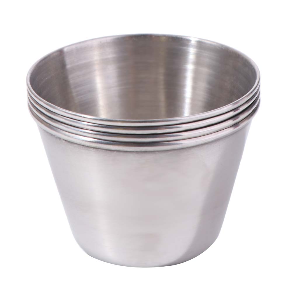 12PCS/SET Stainless Steel Barbecue Dipping Cup 304 Stainless Steel Seasoning Dish Barbecue Season