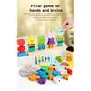 Wooden Expression Block Stacking Matching Game Montessori Parish Toys Shape Color Cognition Sorting Fine Motor Skills Education