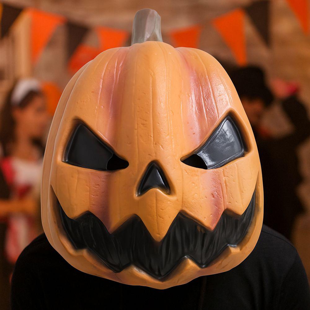 Head Cover Halloween Pumpkin Head Mask Novelty Scary Pumpkin Mask Jackolantern Mask Fancy Dress