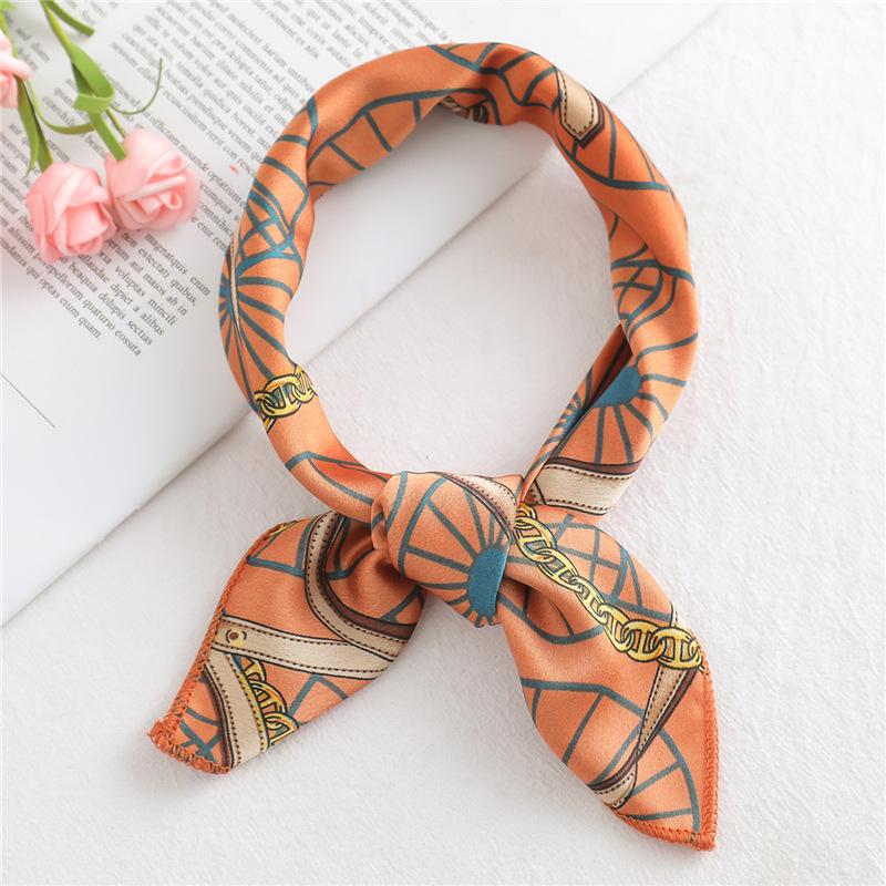 50 * 50 см шелковые шарфы весна и осень универсальное украшение профессиональные маленькие квадратные шарфы защита шеи связывающая сумка