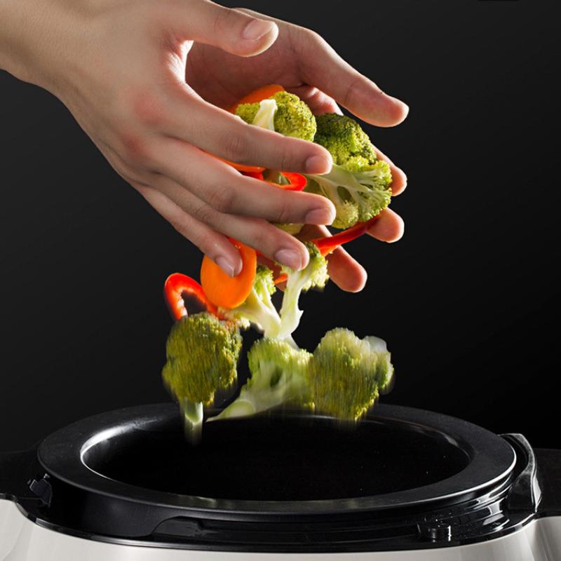 Полностью автоматическая машина для приготовления пищи, многофункциональная плита, интеллектуальный робот для жарки риса, сковорода с антипригарным покрытием, барабанная машина для жарки