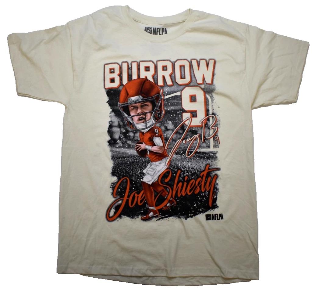 NFLPA Cincinnati Bengals Joe Burrow Joe Shiesty Mens Cream Shirt New XS-3XL