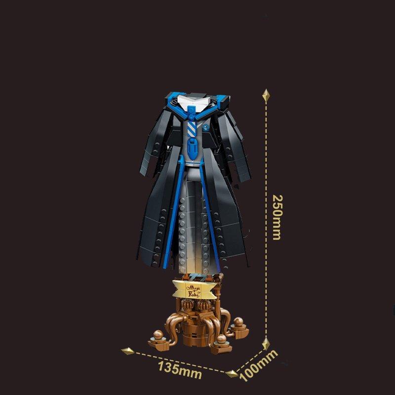 Harry Magic Robe Blue Building Blocks Model Kit Educational Toy Gift for Boys Movie Collectible