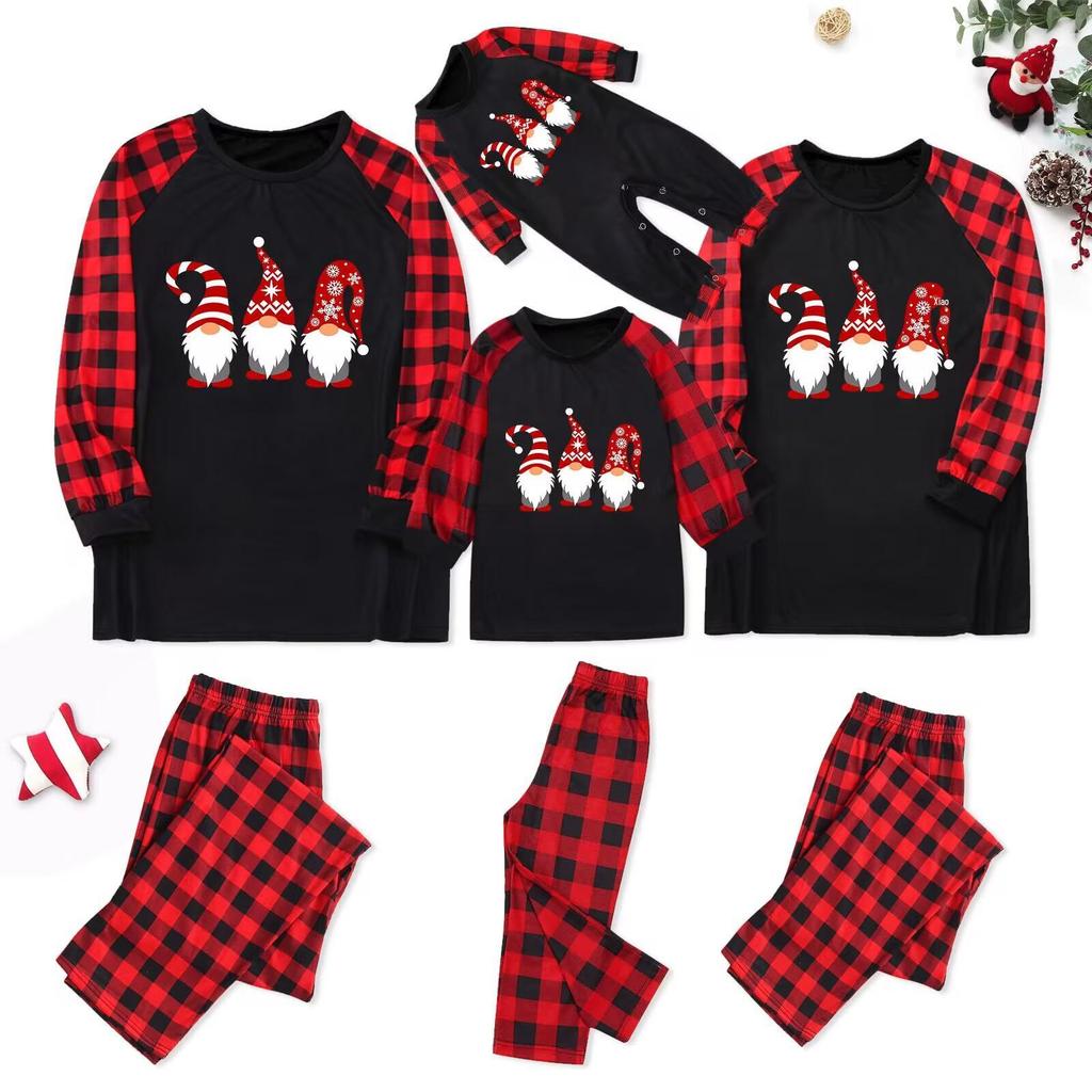 Хаомяо Рождественский семейный пижамный комплект: Европейско-американская коллекция домашней одежды для родителей и детей