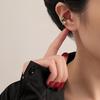 Исюань Корт Зеленый Циркон Геометрический Кафф для Уха - Ретро Изумрудный Стиль, Не Требует Пирсинга