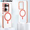 KEYSION HD Прозрачный Магнитный Чехол для MagSafe для Xiaomi POCO M6 Pro Прозрачный Ударопрочный Чехол для Телефона для POCO X6
