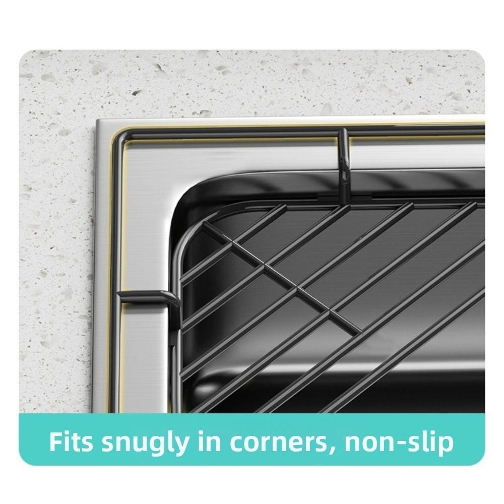 Punch-free Sink Corner Rack Anti-rust Sink Drain Shelf Cleaning Supplies Storage