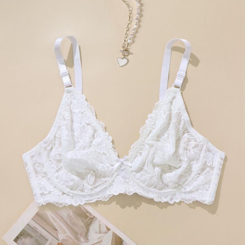 Женский бюстгальтер больших размеров, черное, белое, цветочное кружевное нижнее белье с косточками, ультратонкое, дышащее, 38D, 40D, 42D, 44D, 40C, 42C, 44C, полная чашка
