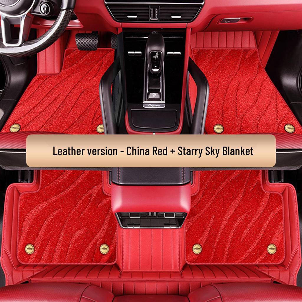 Custom-Fit Double-Layer Cowhide Floor Mats for Jike 001/007/009/X/7X/9X Vehicles