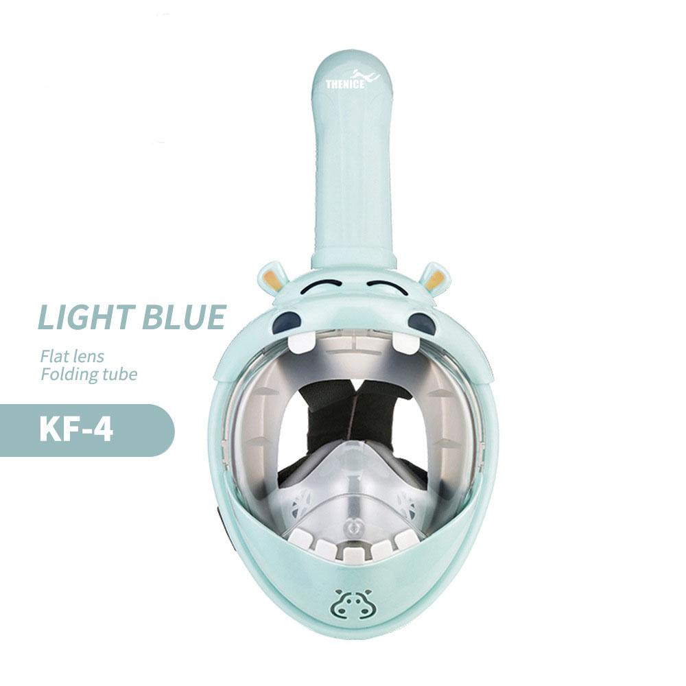 Детская мультяшная анфасовая маска для подводного плавания. Детское силиконовое зеркало для дайвинга. Противотуманное съемное сухое подводное плавание. Полнолицевая маска. Набор масок для подводного плавания.