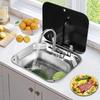 Кухонная раковина для автодома из нержавеющей стали с краном и комплектом для слива, прочная глубокая раковина для мытья рук для кемпера, каравана, автодома