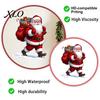 Seasonal Home Decorations Christmas Wall Stickers, Cartoon Santa Claus Carrying Bag Decal, Peel And Stick Easy Application Decors Full of Gifts